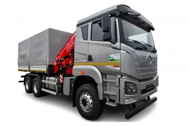 Бортовий автомобіль ТК-FAW-KM-165 + КМУ тент