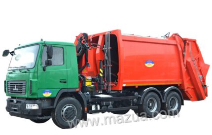 Сміттєвоз з гідроманіпулятором із заднім завантаженням на базі МАЗ-6312С3